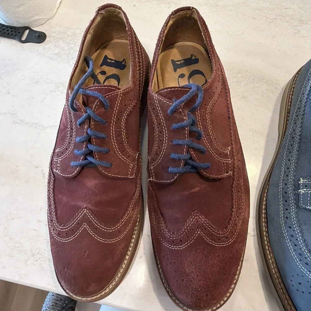 THREE PAIR 1901 Nordstrom Mens Suede Leather Oxford Wingtip Shoes Sz 10.5 NICE